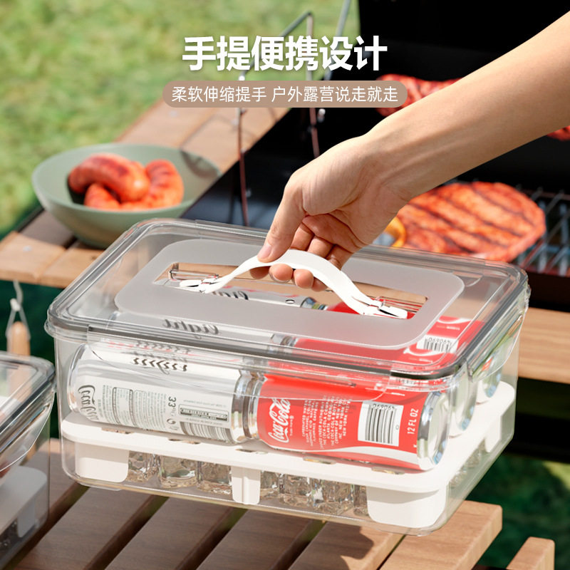 手提保鲜盒透明加厚户外