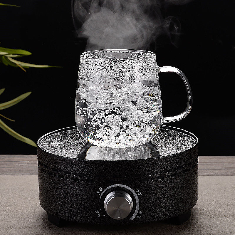 茶水分离泡茶杯玻璃带把