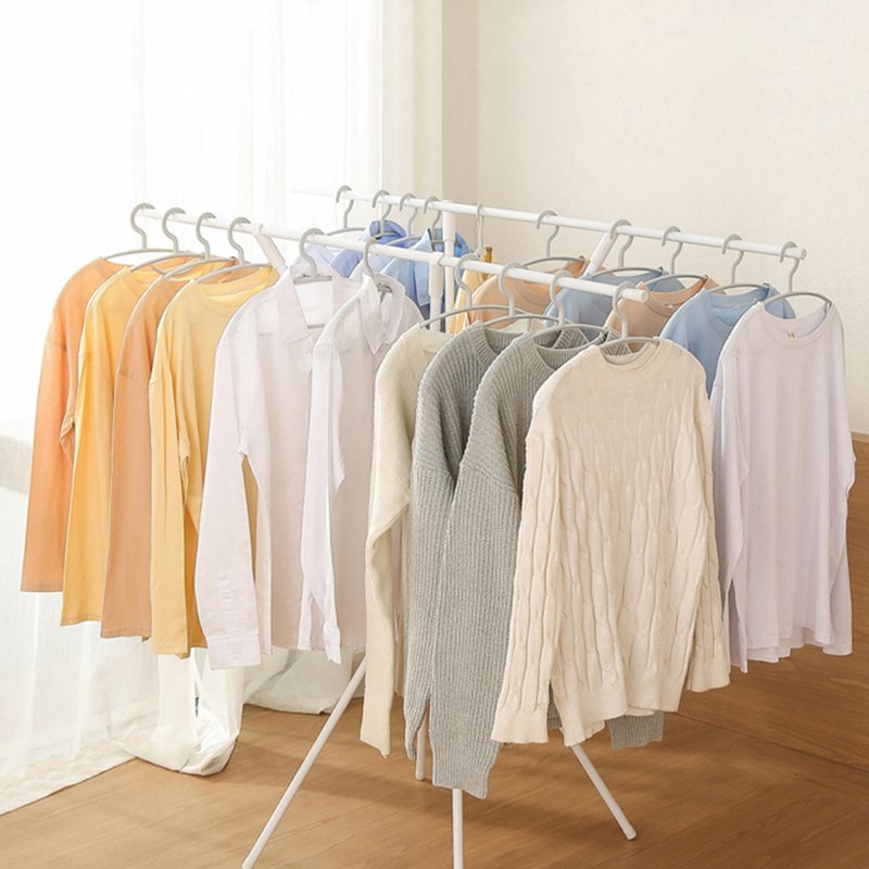 不占空间落地衣架折叠晾衣架小户型阳台晾衣杆隐形.晾被子神器