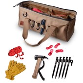 户外露营地钉锤子手提p包天幕杆帐篷配件收纳包防水耐磨风绳整理