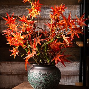 粗陶陶瓷干花花瓶陶n罐装 水养插花中 饰大号摆件复古家居客厅 包邮