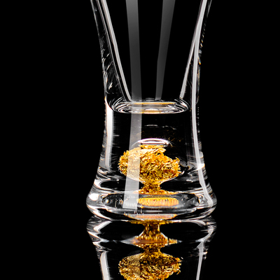 水晶高档金箔啤酒杯大容量畅w饮家用套装 创意精酿扎啤杯子六只装