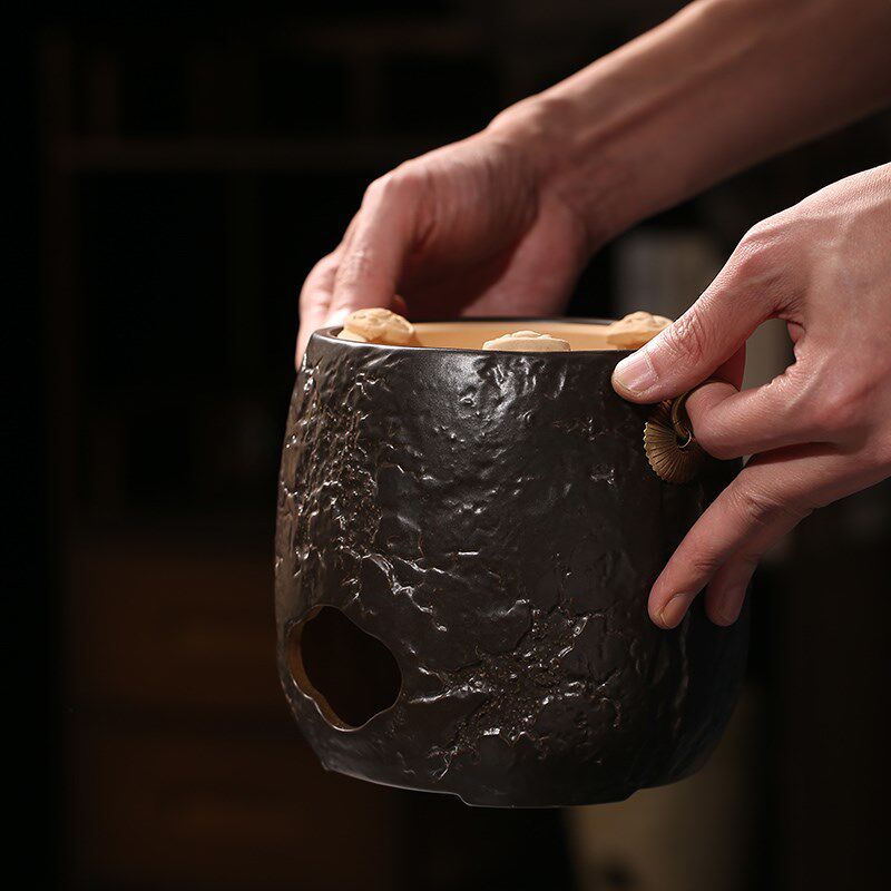 罐罐茶烤b奶茶干烧侧把明火围炉煮茶锅陶壶室内外家用养生老白茶