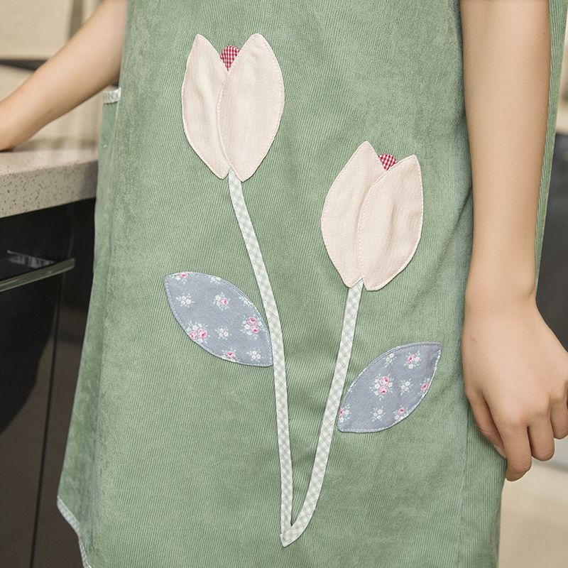 2019新款韩版时尚女家居双层围裙厨房防水防油做T饭坎肩式烧菜围