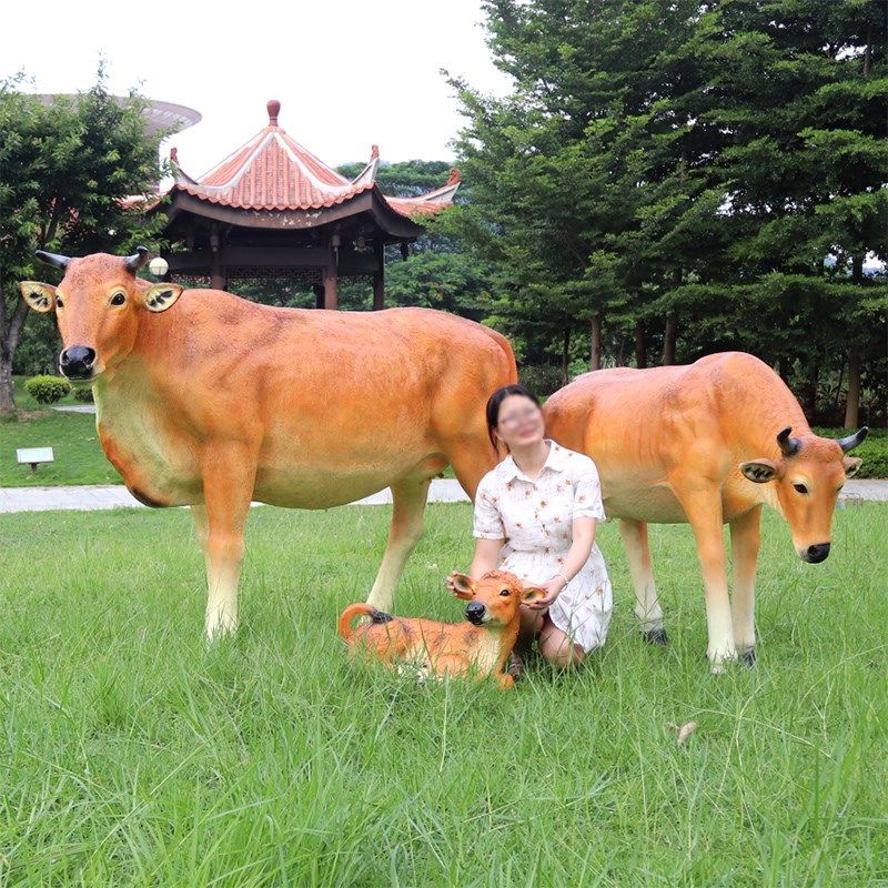 玻璃钢仿真动物大黄牛雕塑户外庭院公园林落地装S饰牛肉店摆件模,家居饰品,户外/庭院摆件,淘宝优惠券,粉丝福利购,淘宝优惠卷