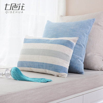 可机洗飘窗垫窗台垫榻榻米阳台y坐垫装饰垫子亚麻加厚海绵四季防