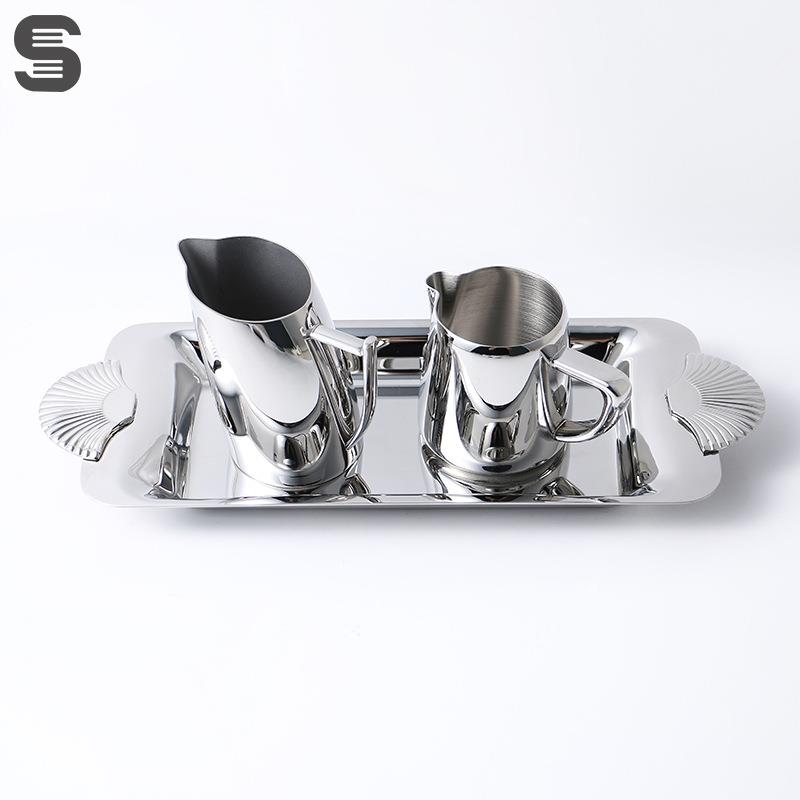 304不锈钢拉花杯奶缸家用商用咖啡奶泡杯加厚尖嘴拉花缸专业打奶