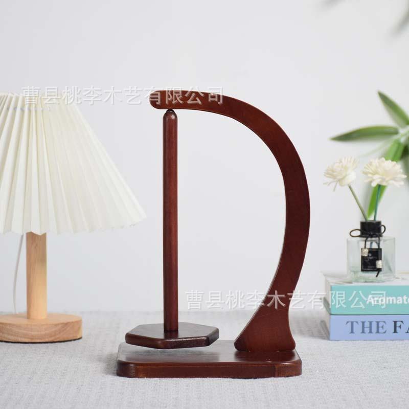 跨境桌面实木毛线架木制可悬浮旋转毛线轴转动纱线球架