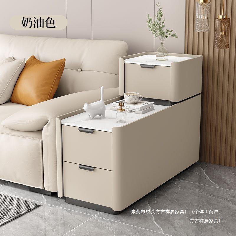 2024新款落地沙发边柜高级感实木小茶几小型夹缝简约边几侧边柜