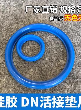 DN活接头密封圈/蓝色硅胶DIN密封垫片/卫生级O型圆螺纹焊接活接垫