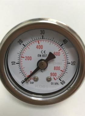 轴向压力表 背后直径41mm  前面47mm 压力60bar 900psi 螺纹ZG1/8