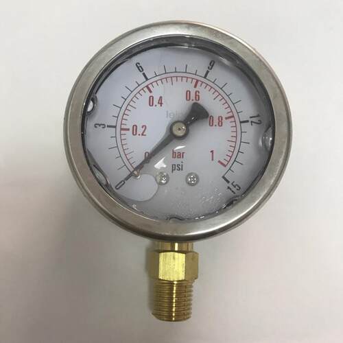 1bar 15psi 耐震压力表 直径60MM   螺纹ZG1/4 NY-601