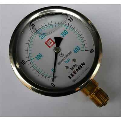 中国黎明液压件有限公司 耐震压力表 ytn-100I  0-400bar 40mpa