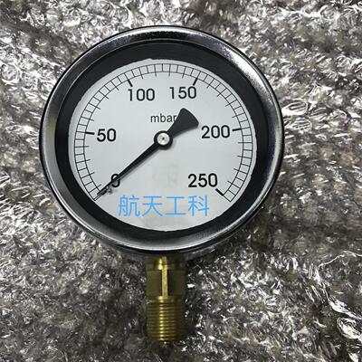 微压气压计 膜盒压力表 YE-100 0-250mbar 直径100mm 螺纹m20x1.5