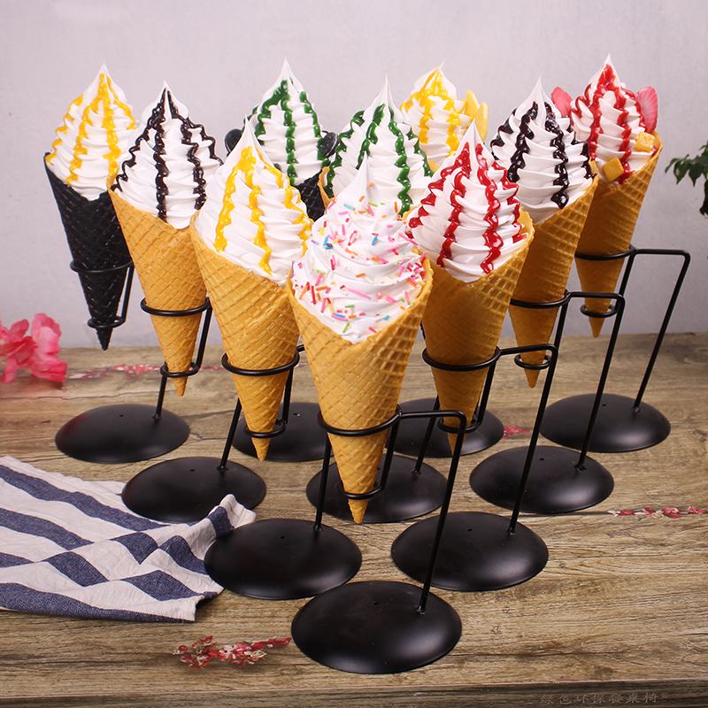 仿真巨无霸冰激凌模型水果u杯冰淇淋甜筒脆皮蛋筒圣代模型商用展
