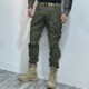 春秋男户外战g术绿色长裤 耐磨帅气修 直筒休闲防水收束脚多袋工装