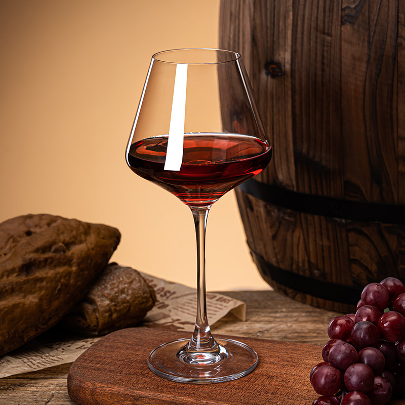 红酒杯套装欧式水晶玻璃高脚杯架子葡萄酒M醒酒器高档家用酒具6只