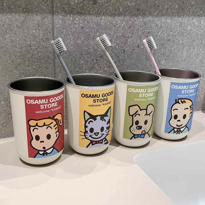 可爱漱口a杯304不锈钢家用牙刷杯儿童高颜值宿舍洗漱水杯情侣牙缸,家庭/个人清洁工具,洗漱杯,淘宝优惠券,粉丝福利购,淘宝优惠卷