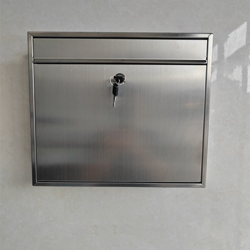 不锈钢带锁意见箱信报箱金属信箱室外挂墙防水防雨防锈.投诉箱牛