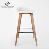 优质实木吧椅高脚凳椅丹麦个性 设计师K洽谈桌椅餐厅吧椅高品 时尚