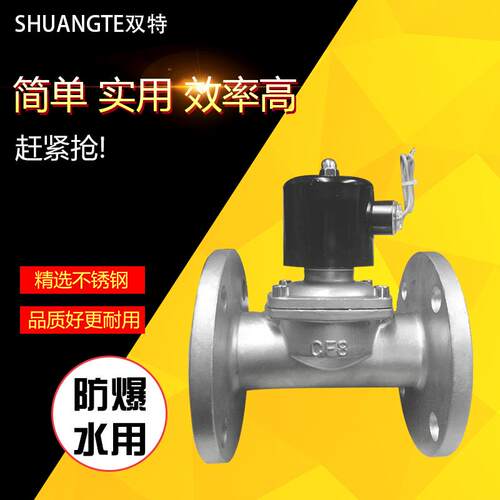 法兰电磁阀DF304不锈钢法兰电磁阀i220V 24V DN15/20/25/32/40/50