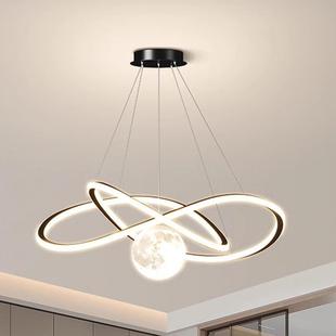 现代极简线客条造YG-100球型吊灯铝条异形几何厅卧室厅店面可餐调