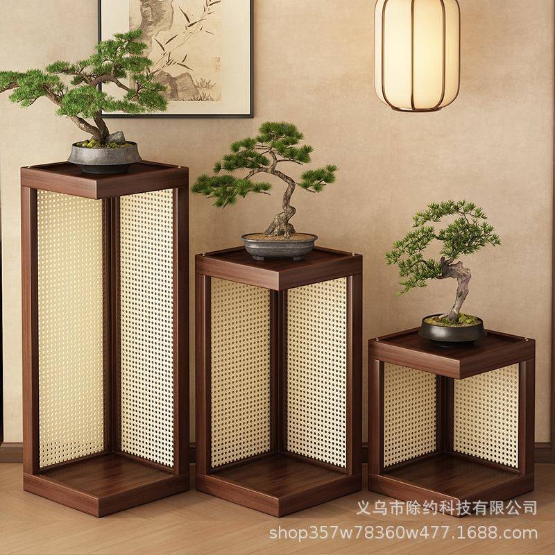 实木架子客厅落23885地件式电2025新款花盆置物架视柜旁花多层摆