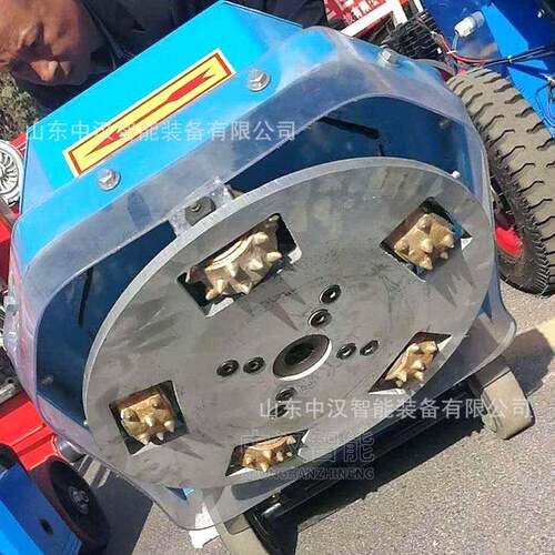 混汽凝土路面铣刨机EFF地面凿毛动机油油水泥拉柴毛机电手推式刨