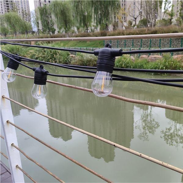 挂串线E27防平灯灯灯串欧规纹灯头线灯口带线平水灯头带插头ULN延