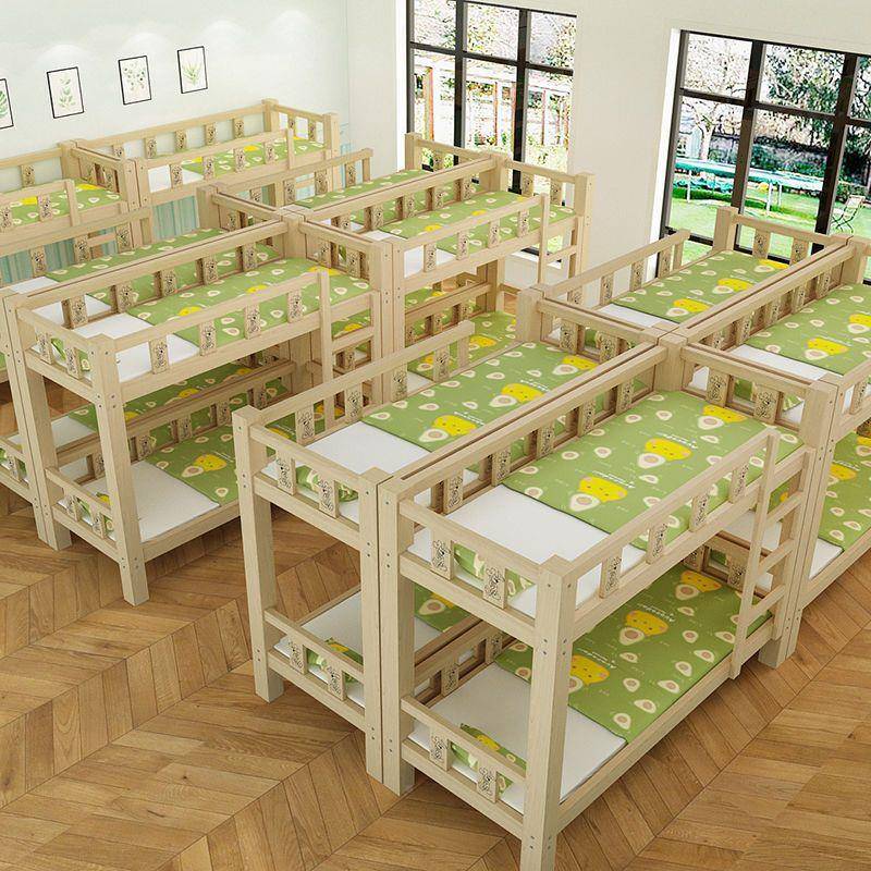幼儿园上下床托班午休床上管下铺SUU床童小学生午托实木班双儿层
