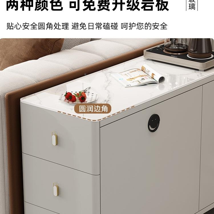 沙发边柜几侧边柜板奢边几客厅家用角简轻约现代茶F5M7MJMT几岩移图片