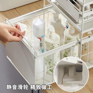 抽屉架下水置槽橱收柜深柜层整理 免打孔物架分台面家用UNO抽拉式