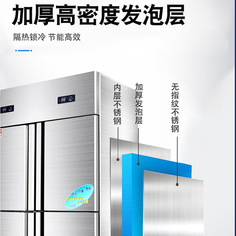 门冰柜箱商用冷冻冷藏双温四保鲜柜四开量门冷柜不锈钢冰大476容