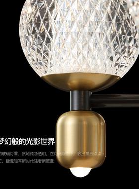 现代全铜水吊灯卧室客38182厅堂极简晶约大气轻奢高档计设师大灯