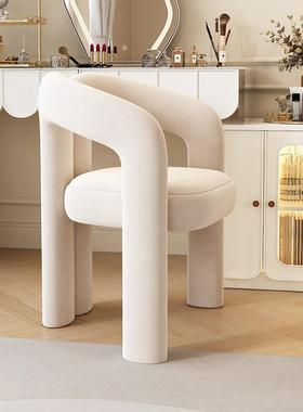 化妆椅卧凳子化妆凳布艺梳妆凳室家用靠帽66613背椅衣间椅子美店