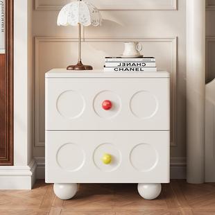 黑色复古实木床头柜小户型创多尺寸边柜屉20新2MFF5款 意卡农床边