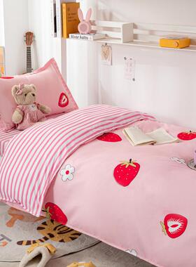 学生宿舍床上三TKZ件套约男简女生宿舍人被床单单套水洗棉四件套