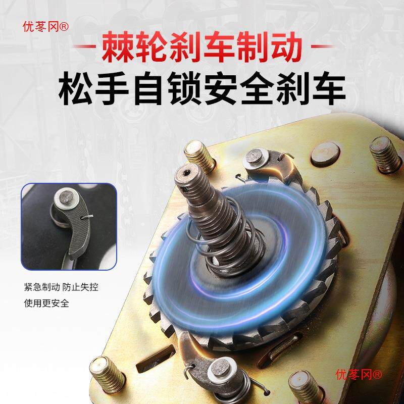手扳葫手芦拉线器0吊.75T无品牌/1/2/3吨手动紧倒链手摇牵引葫芦