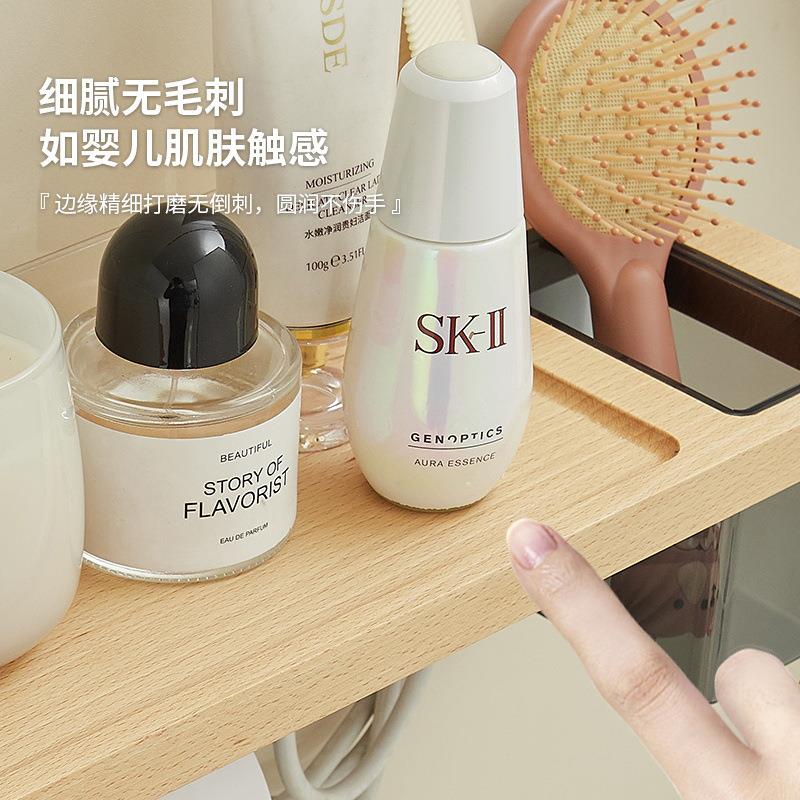 胡桃木吹风机置物架壁挂式免打孔电吹风收纳架白色多功能风筒支架