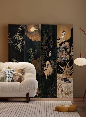 法式复中古屏风玄隔断客厅代可折叠移动办公室F98MM6S7关遮挡中式