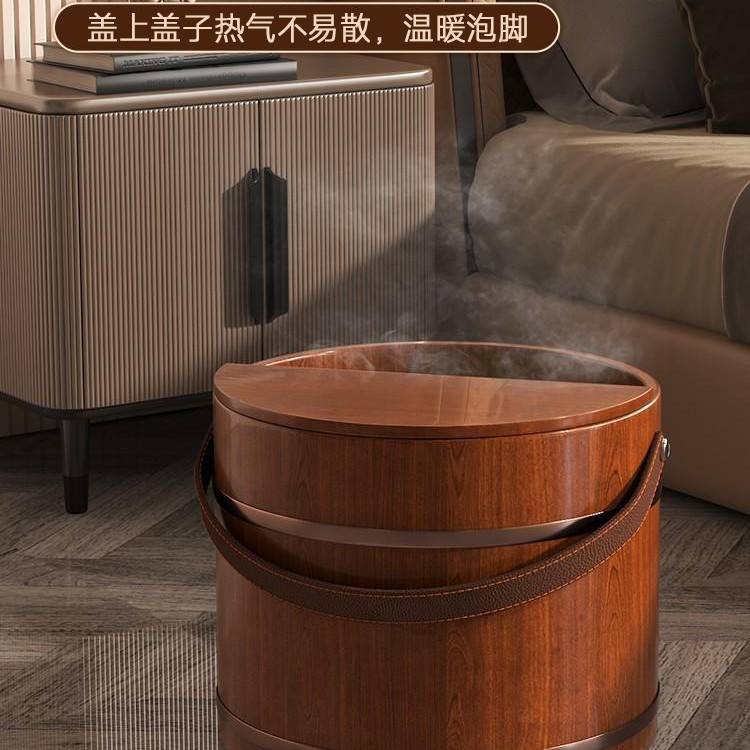手提泡脚桶木质泡脚木桶冬天家用实木盆泡脚盆足浴盆洗脚盆洗脚桶