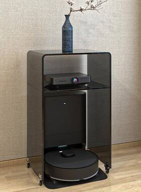 2977扫机器人置物带轮推车黑透亚架地克力边几云鲸伴9侣科沃斯X1N