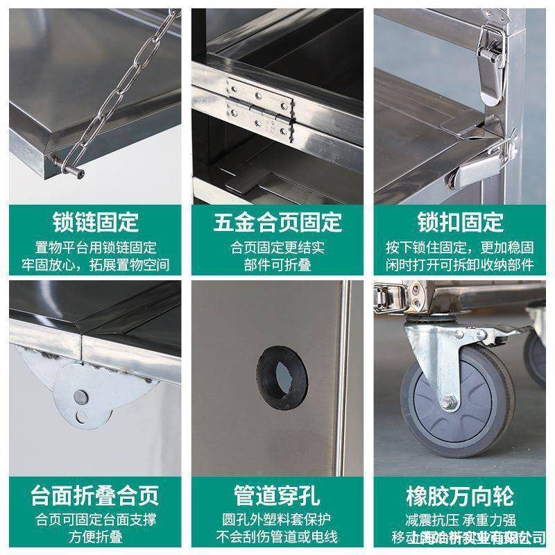 小吃折叠车摆摊不锈钢推多功流动车带能红动XKN灯箱移不锈网地摊