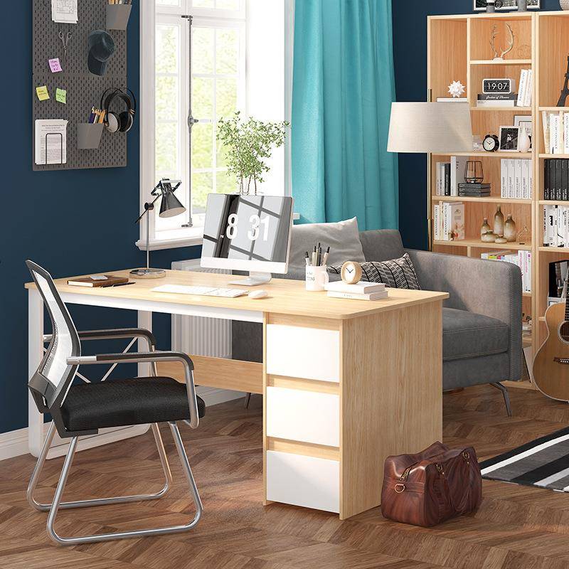 6简易公桌电商电脑台式桌户型家用R书柜办书KAP桌一小体简约学生