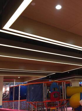 LED线专条长条吊灯办公商44244场用嵌拼入式非标定无缝接制造型灯