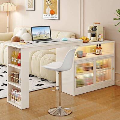 木家吧11620台桌子用酒柜隔断客厅现代缩岩板餐边柜一体小型实伸