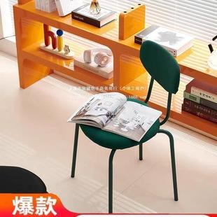网红餐椅适宜卧椅极简靠背椅铁艺久学习室书桌奥斯坦舒适KUQ坐化