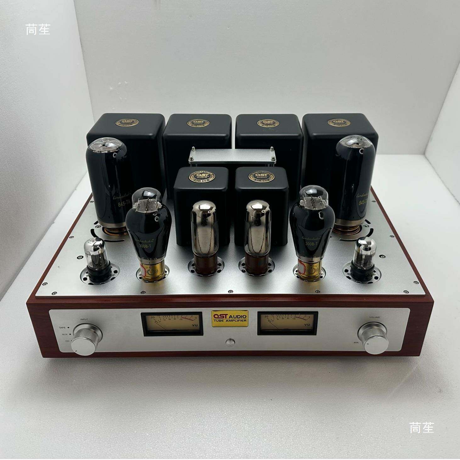 18766端300BI推845甲类单大功率胆机箱铝合金机面板HIF功放