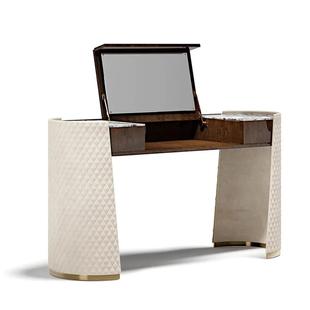 Cap翻ita无品牌/化妆桌意大利轻奢l硬包梳妆台小户型样板房大设理