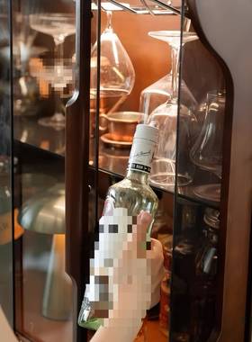 中复古移动风实F996T7SH木璃酒柜客厅小户轻玻奢红酒收纳靠墙展示